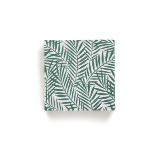 20 serviettes, motif palmes, 33x33cm