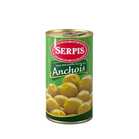Olives vertes Manzanilla farce d'anchois