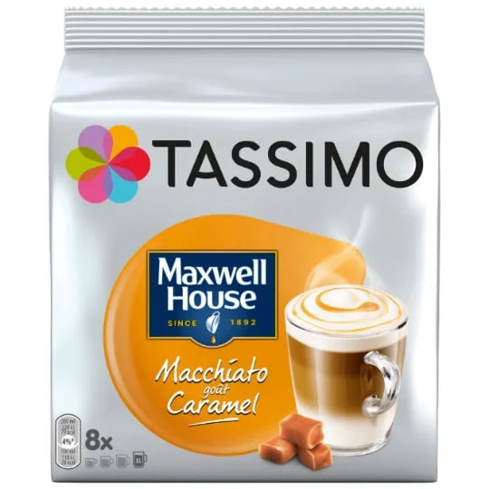 Café dosettes compatibles Latte macchiato caramel x8