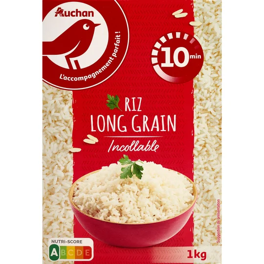 Riz long grain incollable