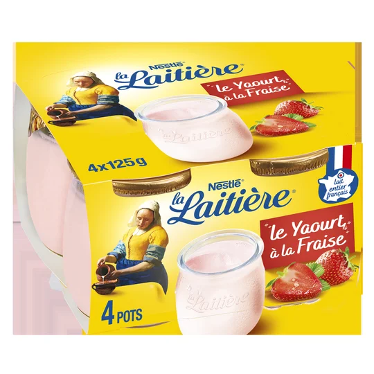 Yaourt au lait entier fraise