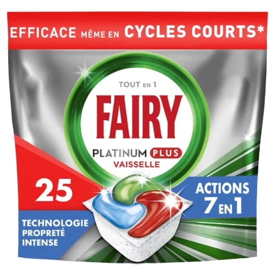 Capsules Lave Vaisselle Tout en 1 Platinum plus Technologie Propreté Intense