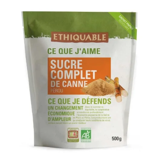 Sucre complet de canne Pérou Bio