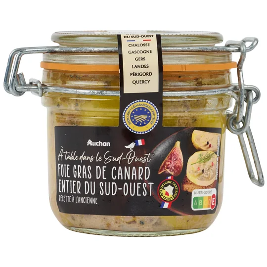 Foie gras de canard entier du Sud-Ouest IGP à l'ancienne