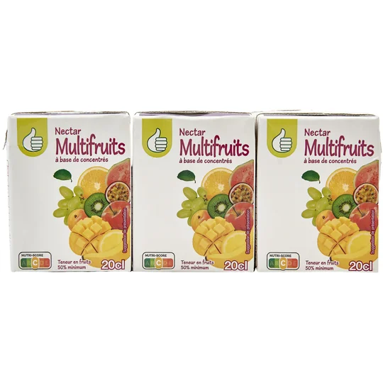 Nectar de multifruits en briquettes