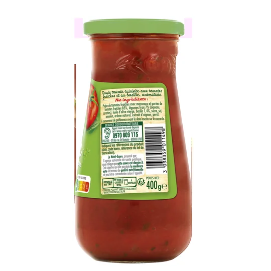 Sauce tomate Basilic