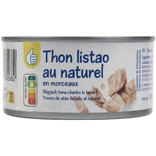 Morceaux de thon au naturel