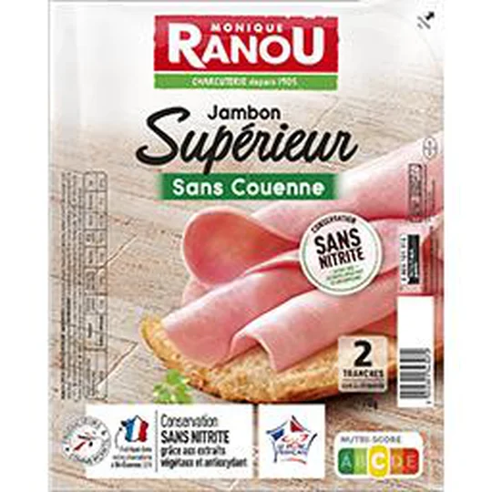 Jambon supérieur conservation sans nitrite sans couenne