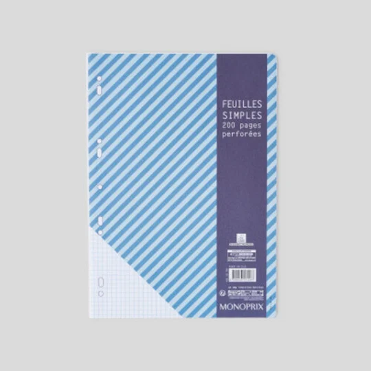 200 Feuilles Simples, A4, Petits Carreaux, 80Gr/M²