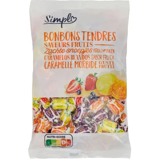 Bonbons tendres fruits