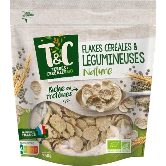 Céréales pétales de seigle et farine de lentilles Bio