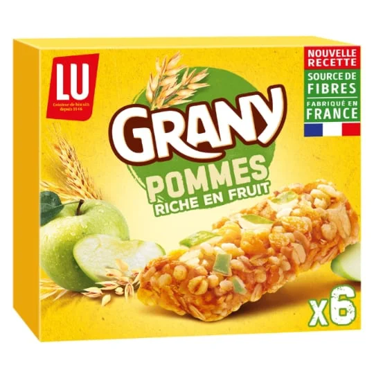 Barres de céréales aux pommes