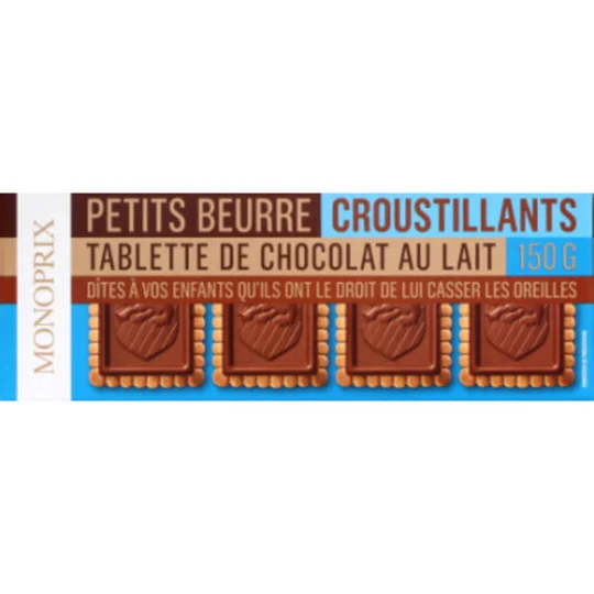 Petits beurre tablette chocolat au lait