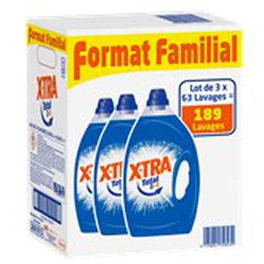 Lessive liquide Xtra Total 189 lavages