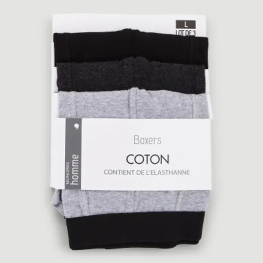Lot De 3 Boxers Multicolore Uni Xl