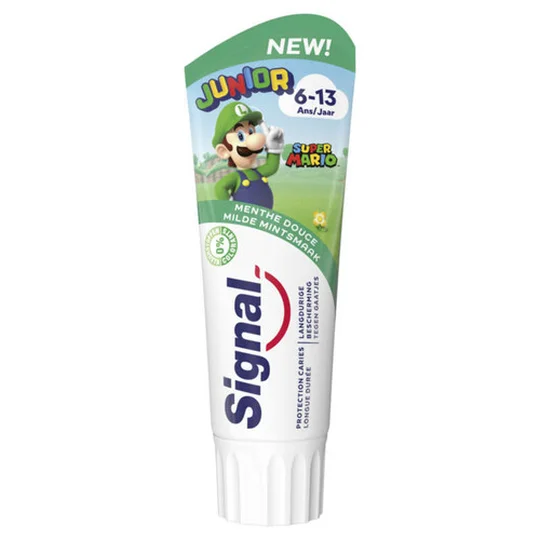 Dentifrice Junior Super Mario Menthe Douce 6-13 ans