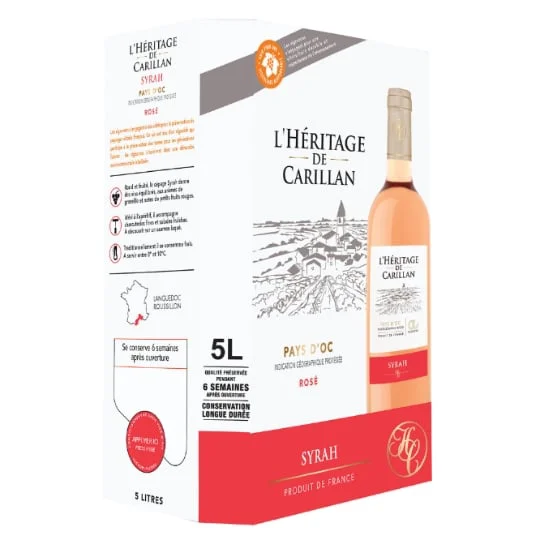 Vin Rosé Languedoc Roussillon IGP Pays d'OC Syrah