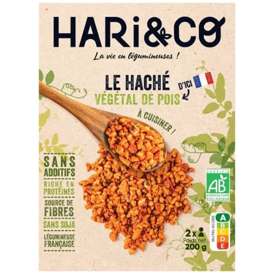 Haché végétal de pois Bio
