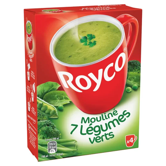 Mouliné instantané aux 7 légumes verts 4 sachets