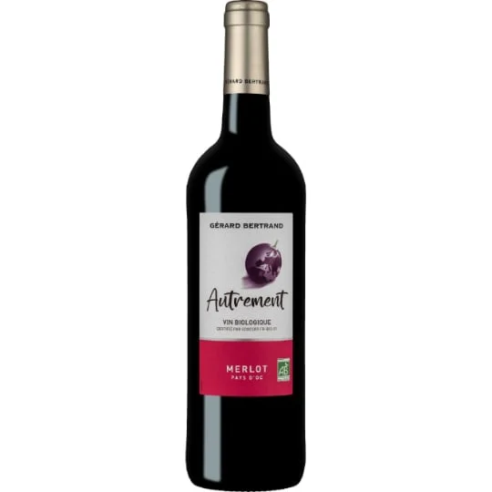 Vin Rouge Languedoc Roussillon IGP Pays d'Oc Autrement Merlot Bio