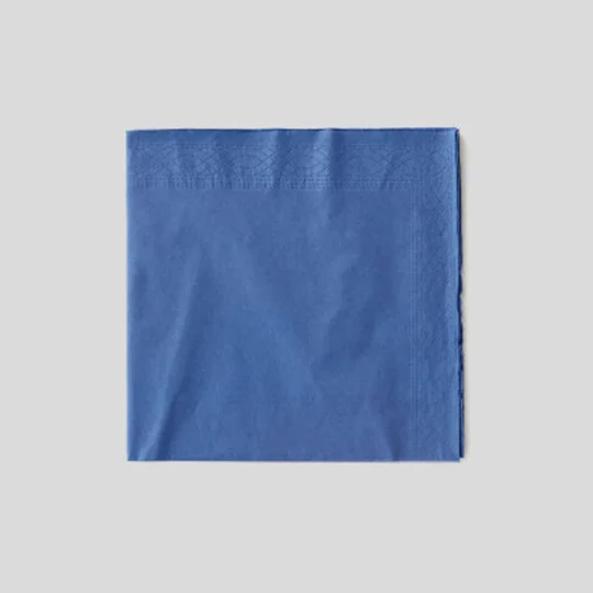 Monoprix Maison 20 Serviettes, Bleu Marine, 40X40Cm, 3 Plis