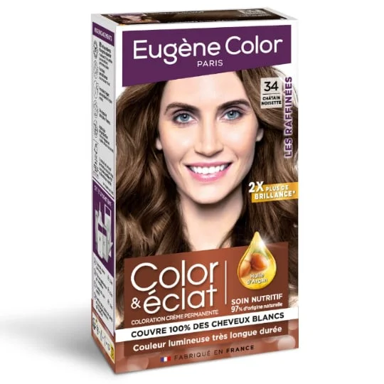 Coloration Permanente châtain noisette 34
