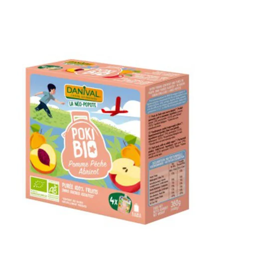 Pokibio Pomme & Pêche Abricot Bio