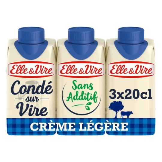 Crème UHT fluide légère Condé sur Vire 18% MG