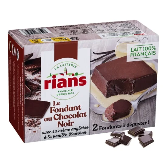 Dessert fondant chocolat crème anglaise