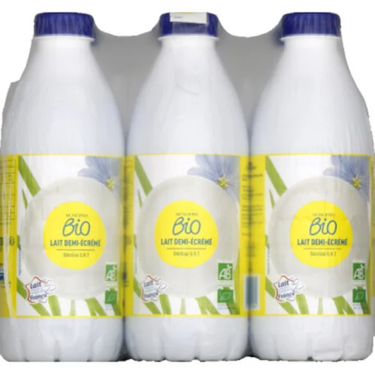 Lait demi-écrémé stérilisé UHT bio