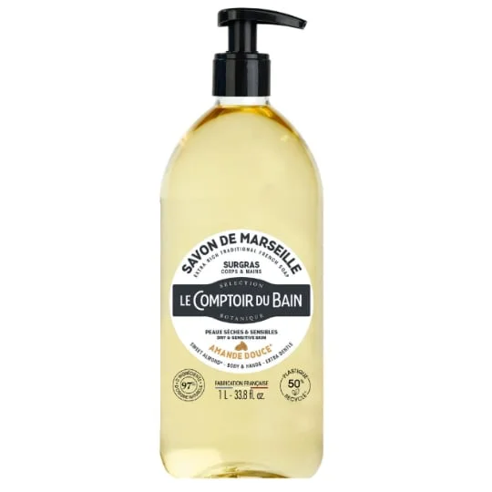 Savon Liquide Corps et Mains Surgras Marseille Amande Douce