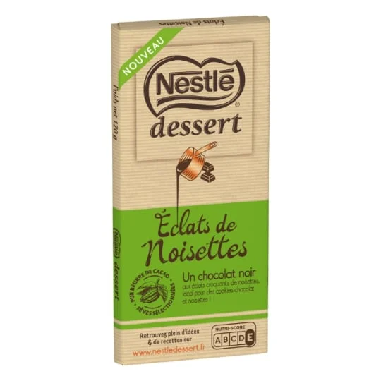Tablette de chocolat noir éclats de noisettes
