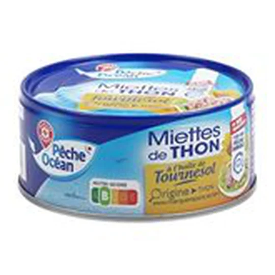 Miettes de thon Huile de tournesol