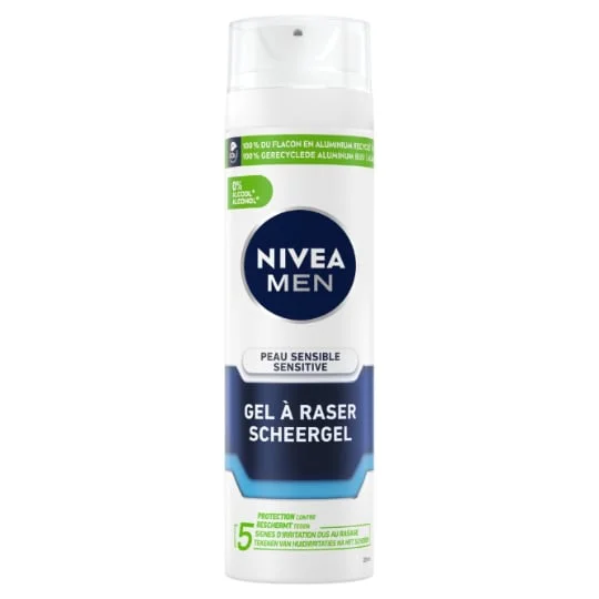 Gel à raser peau sensibles