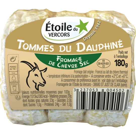 Tomme du Dauphiné fromage de chèvre sec