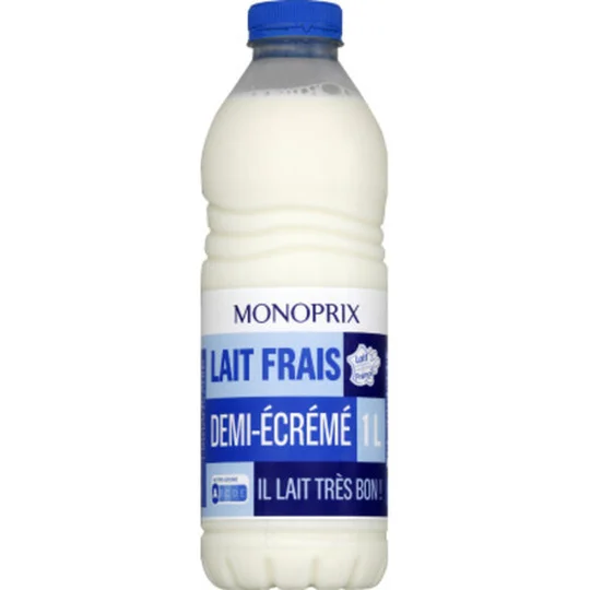 Lait frais demi-écrémé 1l