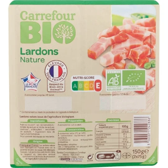Lardons bio nature