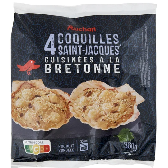 Coquilles Saint-Jacques cuisinées à la bretonne