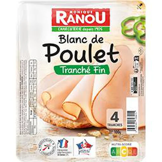 Blanc de poulet tranché fin