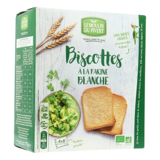 Biscottes à La Farine Blanche Sans Sucres
