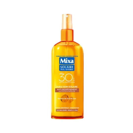 Huile solaire soin anti-déssèchement haite protection SPF30