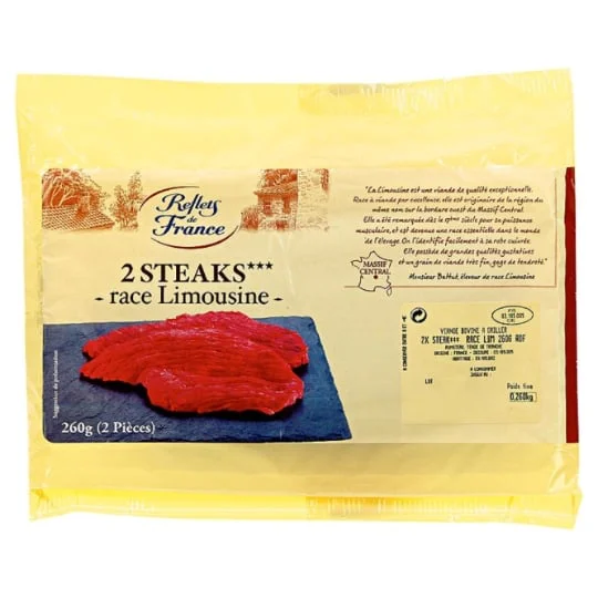 Steak*** viande bovine race Limousine
