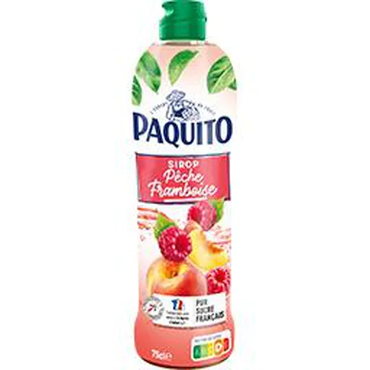 Sirop pêche framboise