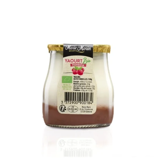 Yaourts bio fermier framboise