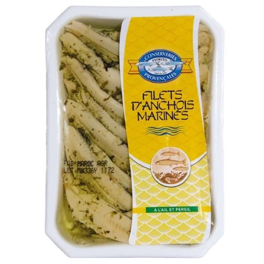 Anchois marinés à l'ail et persil