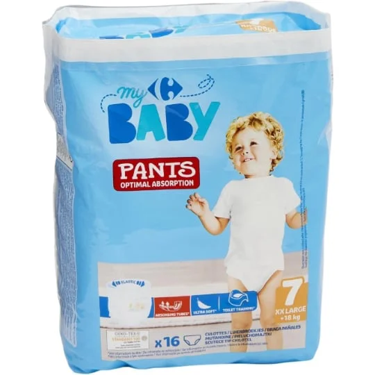 Couches taille 7 XXLarge : +18 kg Pants