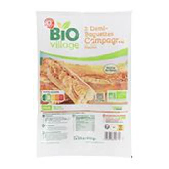 Pain précuit Demi-baguette x2