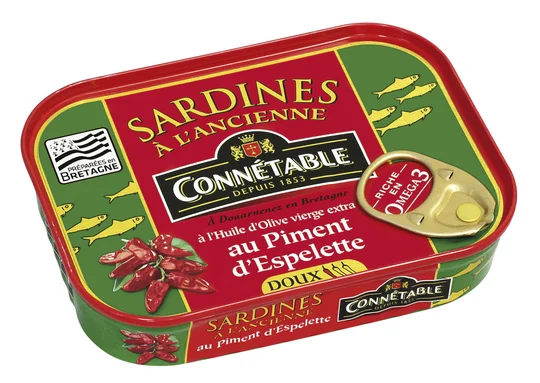 Sardines à l'ancienne à l'huile d'olive piment d'Espelette