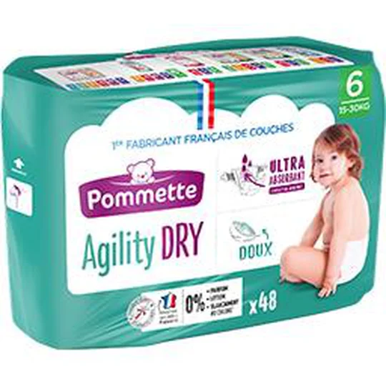 Couches Agility Dry, taille 6 : 15