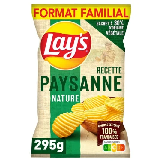 Chips recette paysanne nature format familial